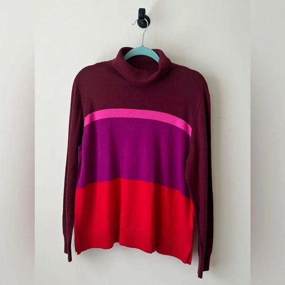 Lands End Turtleneck - Fuchsia Plum Block - Size XLP - NWT - Picture 4 of 12